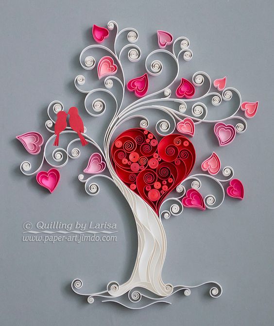 love tree with paper