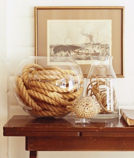 diy nautical rope and glass 
