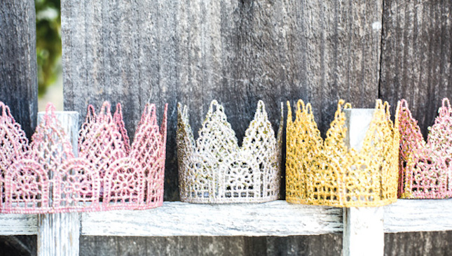 diy glitter projects little crowns