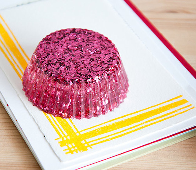 diy glitter projects cupcake