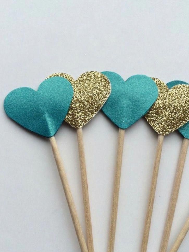 diy glitter projects heart sticks