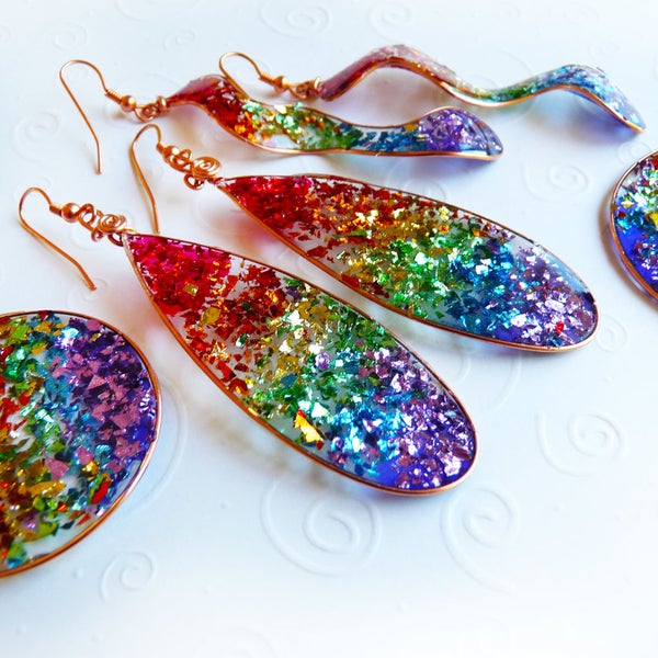 diy glitter projects earrings 