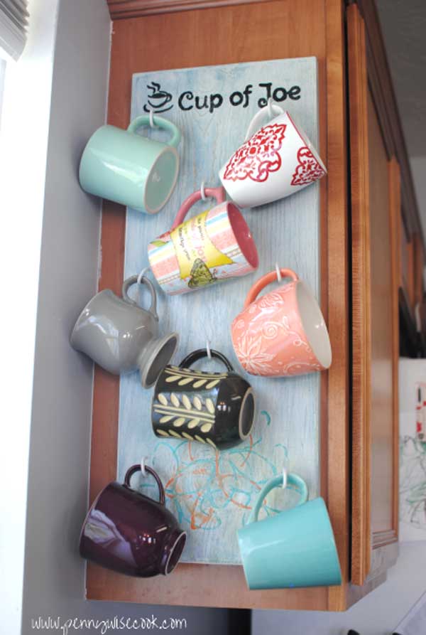 30 Extraordinary Creative And Graphic Diy Mug Storage To Beautify