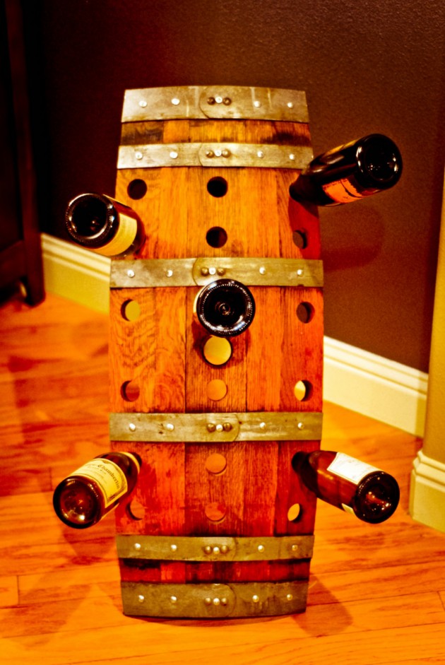 DIY Wine Barrel Stave Egg Skelter #Wine #Chickens