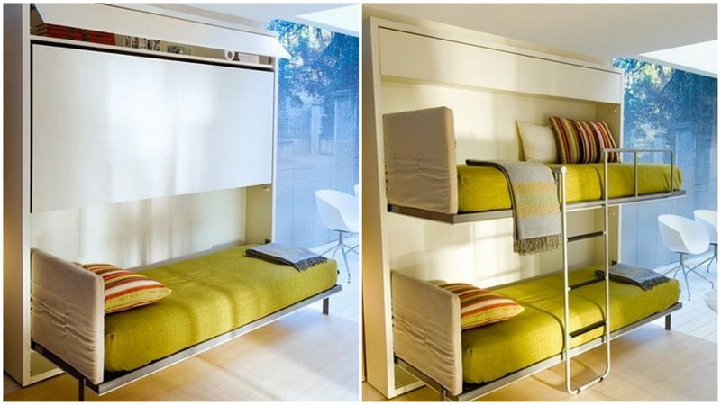 green fold able bed