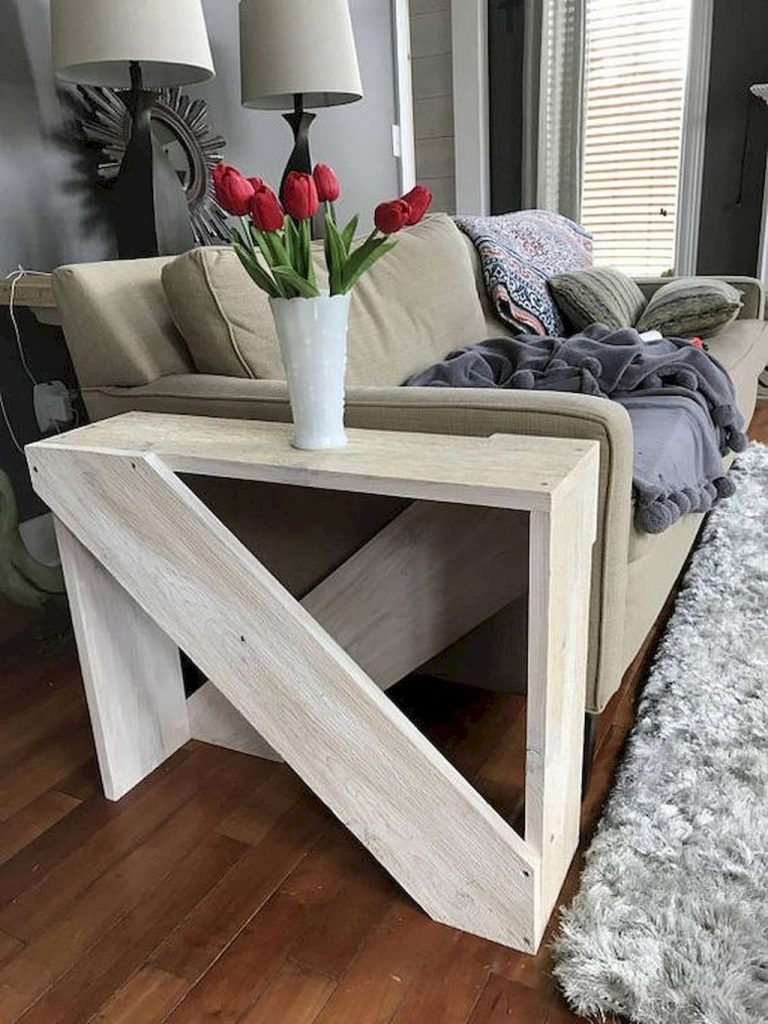 diy side table wooden boards