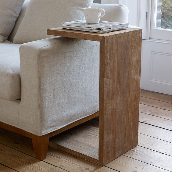 diy side table with coffee and books