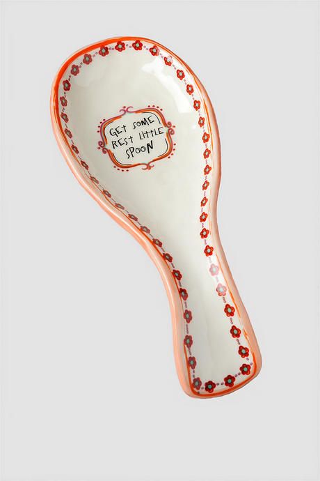 ceramic spoon with message 