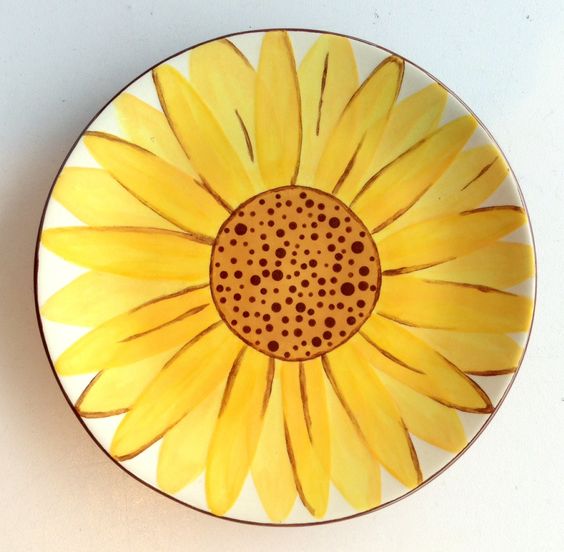 sunflower plate idea