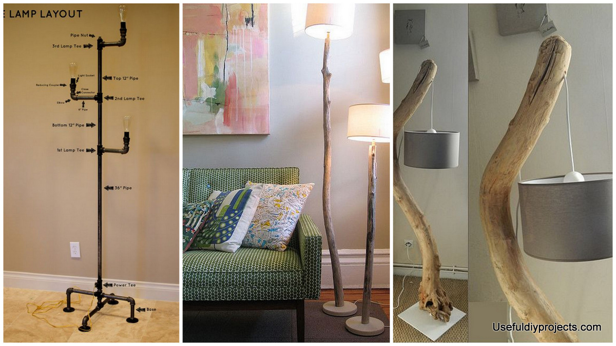 Diy floor store lamp stand