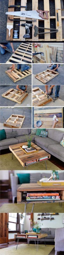 book storage pallet table