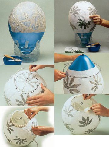 simple paper mache lamp