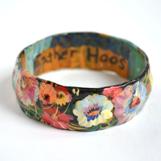 paper mache colorful bangle