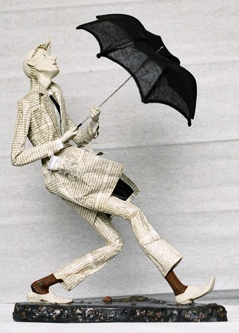 umbrella man paper mache