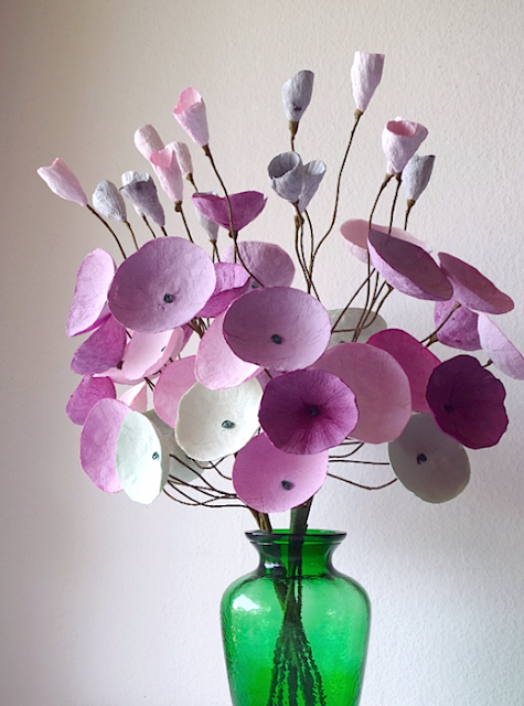 purple flowers paper mache projects