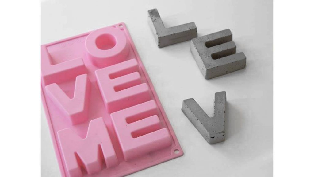 Letter concrete magnets