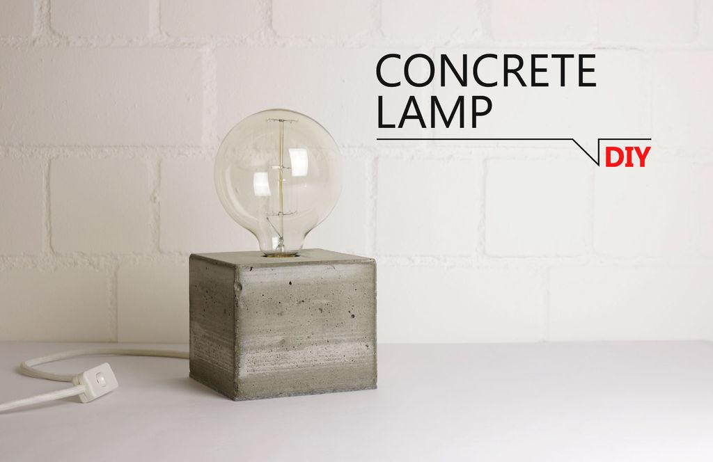 The simplest concrete lamp