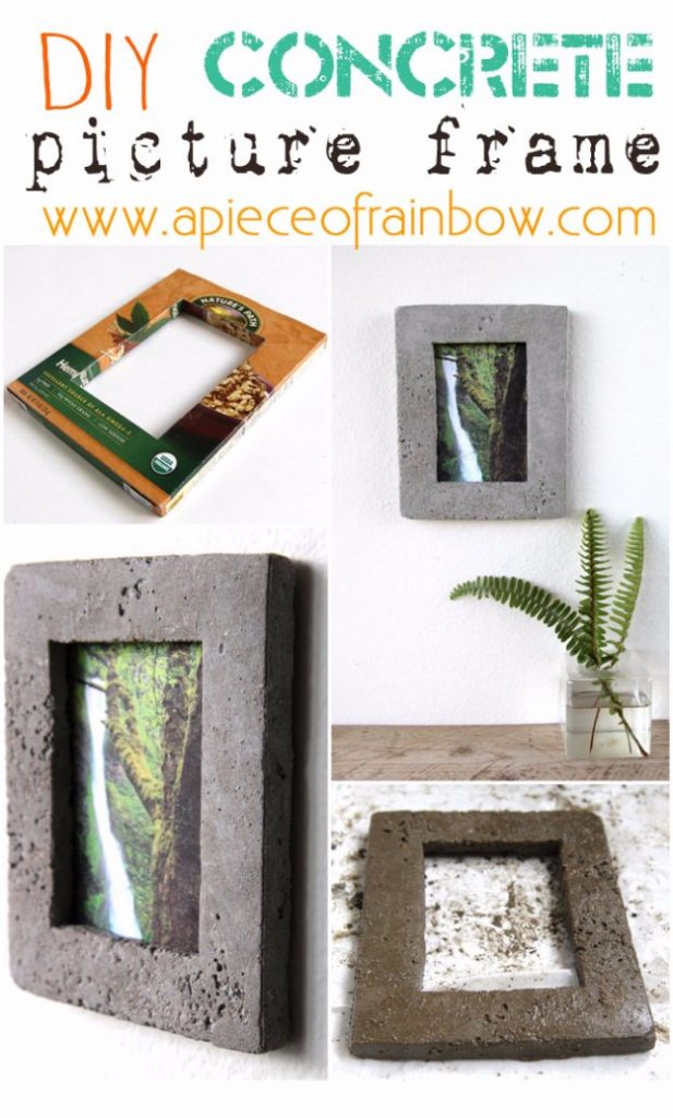 DIY concrete picture frame