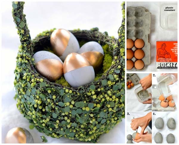 Concrete eggs for your Easter décor