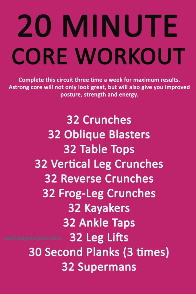 Exercise Pink Aesthetic  Abs workout, 20 minute ab workout, At home core  workout