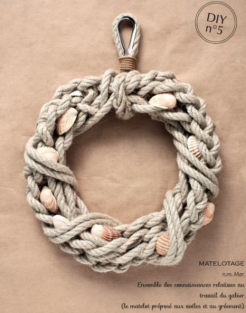 nautical rope with shells